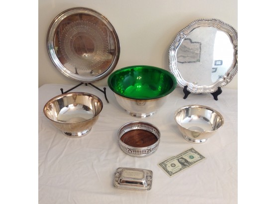 6 Piece Grouping Of Silver Plate