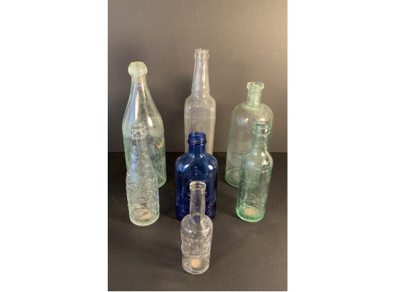 Barn Find: 7 Vintage/antique Glass Bottles.