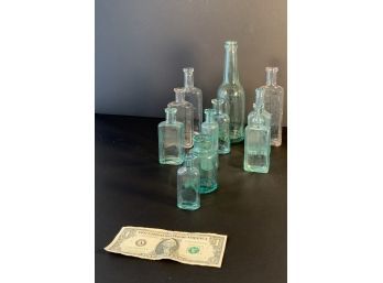 Barn Find! 11 Vintage/antique Glass Bottles