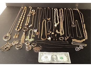Gold Toned Costume Jewelry Lot