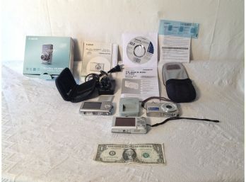 Lot 3 Electronic Cameras With Papers