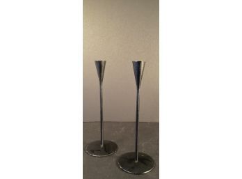 Pair Of Mid Century Modern Candlesticks From Borosarbeid From Norway