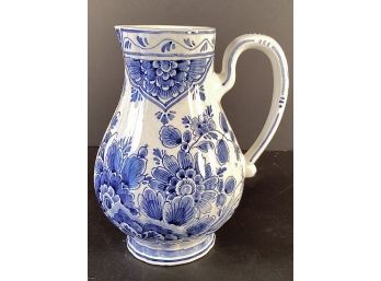 Vintage Authentic Delft Pitcher In Wonderful Condition