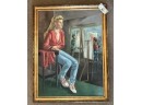 LARGE Original Barbara Dahlin Oil Painting On Canvas PORTRAIT