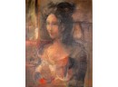 Jose Luis De Dios Signed And Dated 1969 Oil On Canvas Painting Of A Spanish Woman