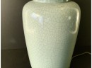 Vintage Celadon Vase / Table Lamp