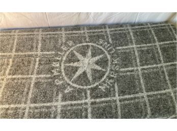 Grey Plaid Wool-blend Mersk Ocean Liner Blanket, Measurements 118 W X 76 L Approx