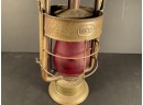 Vintage Dietz King  Fire Dept. Oversize Firemans Lantern With Red Lens