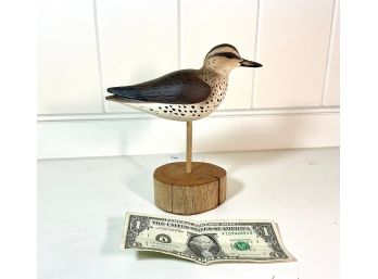 Stony Creek Decoys Spotted Sandpiper Hand Carved And Painted  Shorebird Decoy