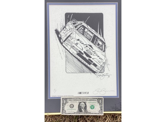 NASCAR Quick Sketch Artist Proof (A/P) By The Late Artist Sam Bass.