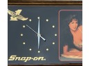 Old New Stock  Snap On  Wall Clock  With A Lovely Lady