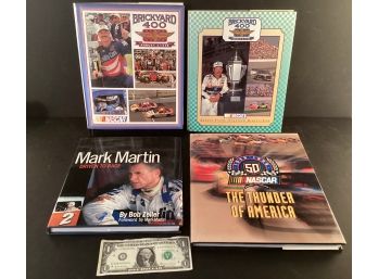 4 NASCAR YEAR BOOKS 1994, 1995,1994,1998 & MARK MARTIN DRIVEN TO RACE