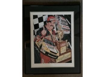 NASCAR Poster Titled Silver And Gold By The Late Artist Sam Bass, 475/514