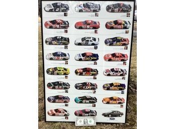 NASCAR 21 Car Salute Poster Matted And Framed For Your Enjoyment!