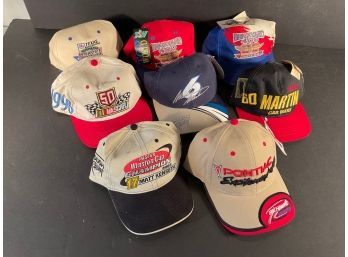 8 Vintage Original Authentic Official NASCAR Hats New With Tags