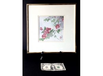 Lovely  Asian Watercolor Signed By Chienfei  Chiang Listed Old Saybrook Connecticut Artist