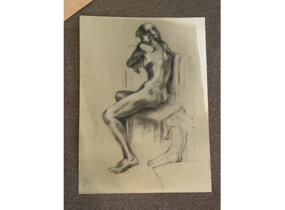 4 Original Nude Women Pencil Sketches