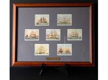 1936 Player's Cigarettes Naval Advertising Prints Papers 1936 Double Sided Glass Frame