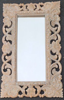 Fabulous Carved Wood Mirror 24 X 40