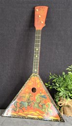 Russian Folk Instrument Three String Balalaika