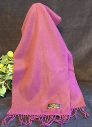 Beautiful Greman Made Cashmere Scarf In Mulberry Color