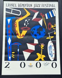 Signed & Framed Lionel Hampton Jazz Festival Poster From 2000
