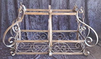 Fabulous, Vintage Wrought Iron Pot Rack 36 X 20 X 18 Tall Plus Hanging Chains
