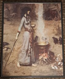 Beautifully Framed Reproduction Print On Canvas The Magic Circle By John William Waterhouse 1886