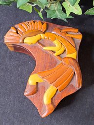 Gorgeous Kokopelli Handcrafted Wood Puzzle Box By The Competition