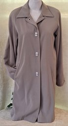 Utex Design Swing Coat In Taupe Color Size 10