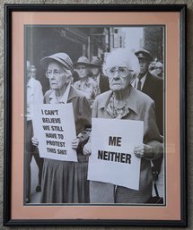 Hilarious Framed Print On Canvas Grandmas Protesting