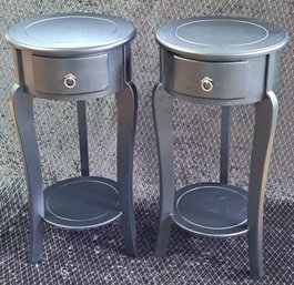 Pair Of Black Side Tables/ Night Stands