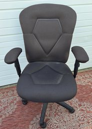 Charcoal Gray Adjustable Office Chair With Lumbar Support
