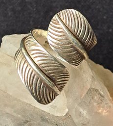 Sterling Bypass Leaf Ring