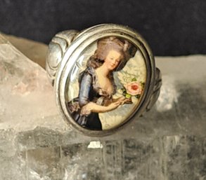 Gorgeous Vintage/ Antique Victorian Sterling Portrait Ring