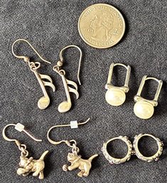 Quartet Of Sterling Earrings