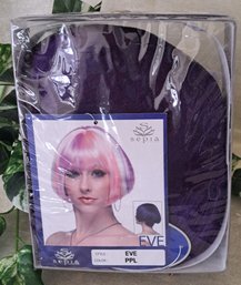 New In Package Sepia Bob Style Purple Wig