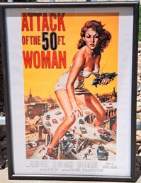 Reproduction Print On Canvas Of 1950's Movie Classic: Attack Of The 50 Ft Woman