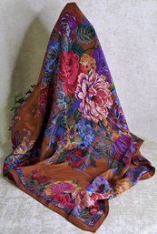 Fabulous Vintage Liz Claiborne Silk Floral Scarf