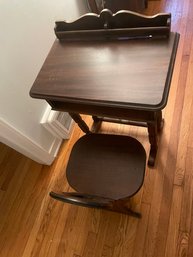 Antique Telephone Stand With Chair