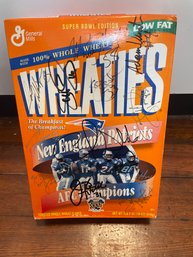 New England Patriots Signed Wheaties Box
