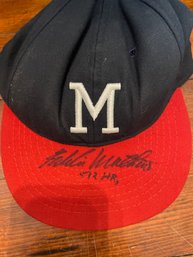 Eddie Mathews Autographed Hat