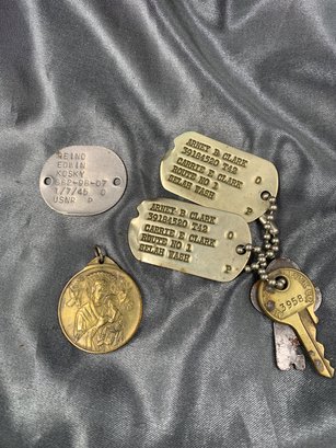 U.S. Navy And Army WW2 Dog Tags / Identification Tags