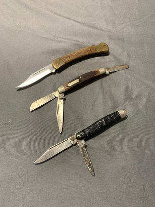 Lot Of 3 Antique Pocket Knifes