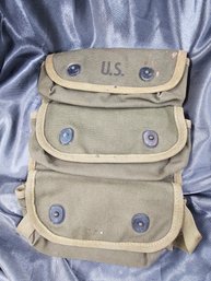 WWII US THREE POUCH GRENADE BAG