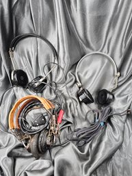 SET OF THREE MILITARY HEADPHONES