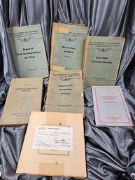 GROUP OF SIX WWII/KOREAN WAR AIR FORCES MANUALS & NAVIGATION COMPUTER