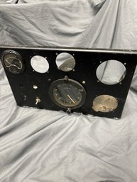 WWII US AIRCRAFT PANEL WITH DIRECTIONAL GYRO