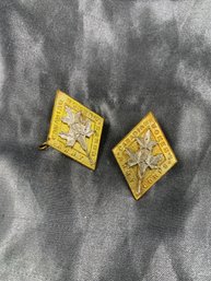 Canadian Women's Army Corp Pair Of Collar Devices