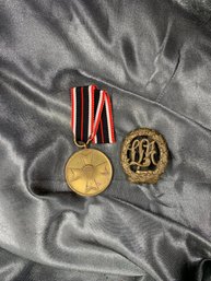 WWII German War Merit Medal And Sports Badge